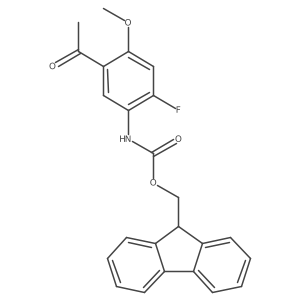 (9H-fluoren-9-yl)methyl N-(5-acetyl-2-fluoro-4-methoxyphenyl)carbamate结构式