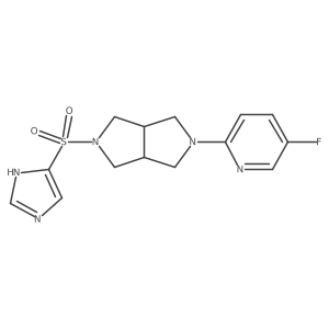 5-fluoro-2-[5-(1H-imidazole-4-sulfonyl)-octahydropyrrolo[3,4-c]pyrrol-2-yl]pyridine结构式