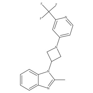 2-methyl-1-{1-[2-(trifluoromethyl)pyridin-4-yl]azetidin-3-yl}-1H-1,3-benzodiazole结构式
