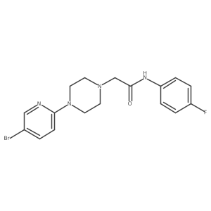 2-[4-(5-bromopyridin-2-yl)piperazin-1-yl]-N-(4-fluorophenyl)acetamide Structure