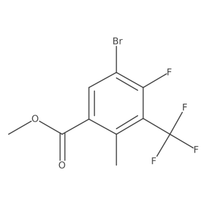 Methyl 5-bromo-4-fluoro-2-methyl-3-(trifluoromethyl)benzoate结构式
