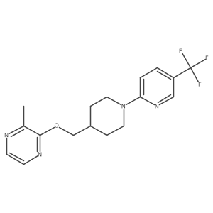 2-Methyl-3-({1-[5-(trifluoromethyl)pyridin-2-yl]piperidin-4-yl}methoxy)pyrazine结构式