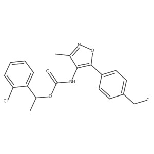 [5-(4-Chloromethyl-phenyl)-3-methyl-isoxazol-4-yl]-carbamic acid 1-(2-chloro-phenyl)-ethyl ester结构式