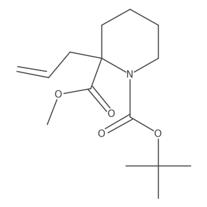 1-Tert-butyl 2-methyl 2-(prop-2-en-1-yl)piperidine-1,2-dicarboxylate结构式