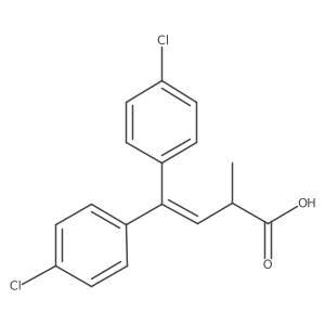 4,4-Bis(4-chlorophenyl)-2-methyl-3-butenoic acid结构式