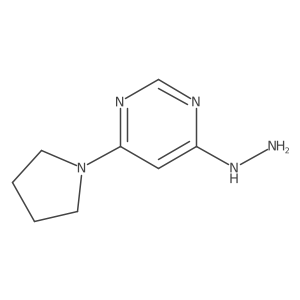 4-Hydrazinyl-6-(pyrrolidin-1-yl)pyrimidine Structure