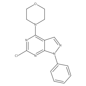 6-Chloro-4-morpholin-4-yl-1-phenyl-1h-pyrazolo[3,4-d]pyrimidine结构式