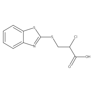 3-(2-Benzothiazolylthio)-2-chloropropanoic acid结构式