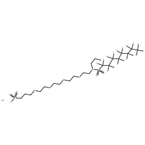 Sodium 1a(Napropylperfluorooctanesulfonamido)a3,6,9,12atetraoxapentadecanea15asulfonate Structure