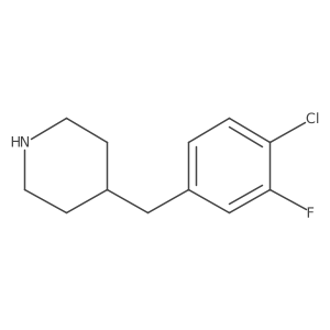 4-[(4-Chloro-3-fluorophenyl)methyl]piperidine结构式