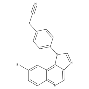 [4-(8-Bromo-imidazo[4,5-c]quinolin-1-yl)-phenyl]-acetonitrile结构式