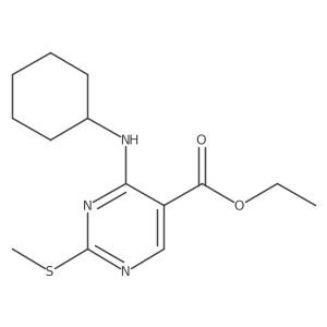 Ethyl 4-(cyclohexylamino)-2-(methylthio)pyrimidine-5-carboxylate Structure