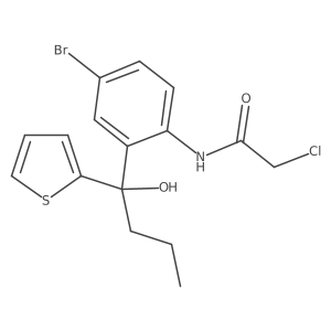 N-[4-Bromo-2-[1-hydroxy-1-(2-thienyl)butyl]phenyl]-2-chloroacetamide Structure