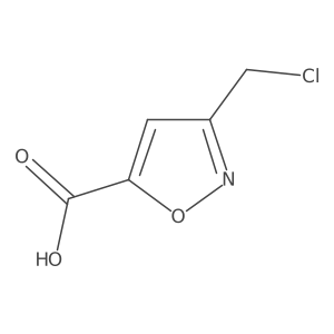 3-(chloromethyl)isoxazole-5-carboxylic acid结构式