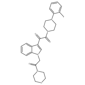 1-(4-(2-fluorophenyl)piperazin-1-yl)-2-(1-(2-morpholino-2-oxoethyl)-1H-indol-3-yl)ethane-1,2-dione Structure