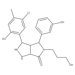 3-(5-Chloro-2-hydroxy-4-methylphenyl)-4-(3-hydroxyphenyl)-5-(3-hydroxypropyl)-1,2,3,3a,4,6a-hexahydropyrrolo[3,4-c]pyrazol-6-one结构式