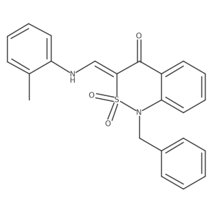 (E)-1-benzyl-3-((o-tolylamino)methylene)-1H-benzo[c][1,2]thiazin-4(3H)-one 2,2-dioxide Structure