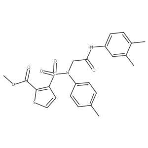 methyl 3-(N-(2-((3,4-dimethylphenyl)amino)-2-oxoethyl)-N-(p-tolyl)sulfamoyl)thiophene-2-carboxylate Structure
