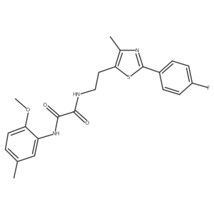 N-{2-[2-(4-fluorophenyl)-4-methyl-1,3-thiazol-5-yl]ethyl}-N'-(2-methoxy-5-methylphenyl)ethanediamide Structure