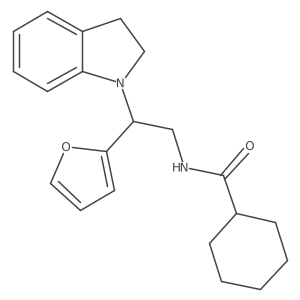 N-(2-(furan-2-yl)-2-(indolin-1-yl)ethyl)cyclohexanecarboxamide Structure
