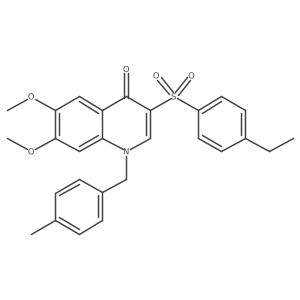 3-((4-ethylphenyl)sulfonyl)-6,7-dimethoxy-1-(4-methylbenzyl)quinolin-4(1H)-one结构式