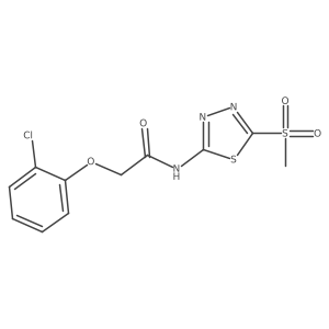 2-(2-chlorophenoxy)-N-(5-(methylsulfonyl)-1,3,4-thiadiazol-2-yl)acetamide Structure