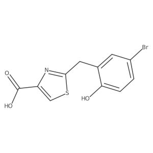 2-[(5-Bromo-2-hydroxyphenyl)methyl]-1,3-thiazole-4-carboxylic acid结构式