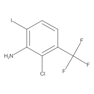 2-Chloro-6-iodo-3-(trifluoromethyl)aniline结构式