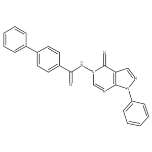N-(4-oxo-1-phenyl-1H-pyrazolo[3,4-d]pyrimidin-5(4H)-yl)-[1,1'-biphenyl]-4-carboxamide Structure