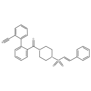 2'-[4-(2-Phenylethenesulfonyl)piperazine-1-carbonyl]-[1,1'-biphenyl]-2-carbonitrile结构式