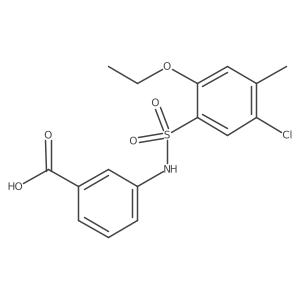 3-{[(5-Chloro-2-ethoxy-4-methylphenyl)sulfonyl]amino}benzoic acid Structure