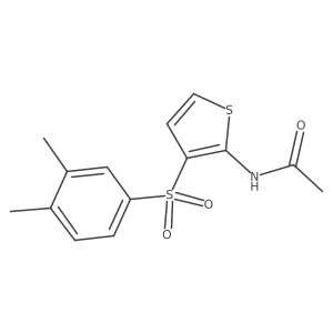 CC(=O)Nc1sccc1S(=O)(=O)c1ccc(C)c(C)c1结构式