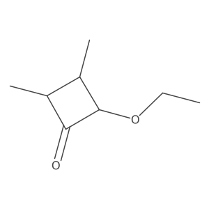 rel-(2R,3R,4R)-2-Ethoxy-3,4-dimethylcyclobutanone Structure
