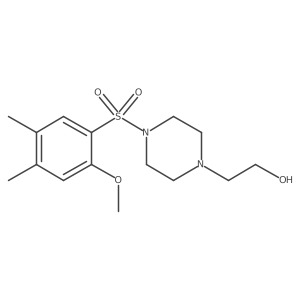 2-(4-((2-Methoxy-4,5-dimethylphenyl)sulfonyl)piperazin-1-yl)ethanol结构式