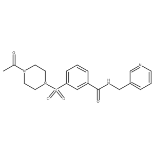 {3-[(4-acetylpiperazinyl)sulfonyl]phenyl}-N-(3-pyridylmethyl)carboxamide Structure