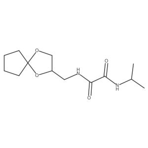 N1-(1,4-dioxaspiro[4.4]nonan-2-ylmethyl)-N2-isopropyloxalamide Structure