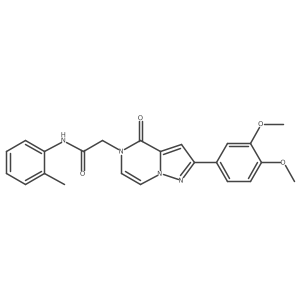 2-(2-(3,4-dimethoxyphenyl)-4-oxopyrazolo[1,5-a]pyrazin-5(4H)-yl)-N-(o-tolyl)acetamide结构式