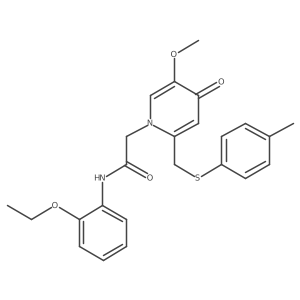 N-(2-ethoxyphenyl)-2-(5-methoxy-4-oxo-2-((p-tolylthio)methyl)pyridin-1(4H)-yl)acetamide结构式