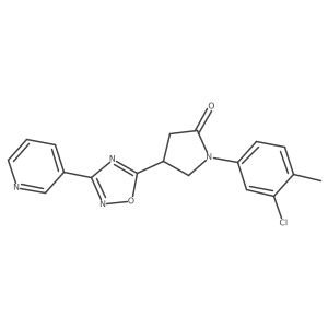 1-(3-Chloro-4-methylphenyl)-4-[3-(3-pyridyl)-1,2,4-oxadiazol-5-yl]-2-pyrrolidinone Structure
