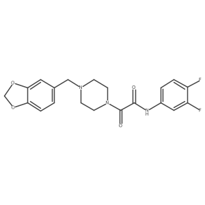 2-(4-(benzo[d][1,3]dioxol-5-ylmethyl)piperazin-1-yl)-N-(3,4-difluorophenyl)-2-oxoacetamide Structure