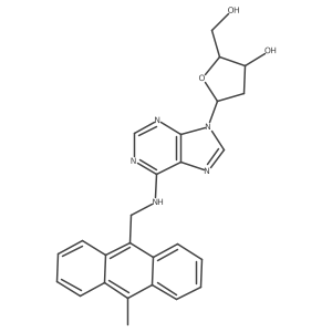 (2R,3S,5R)-2-(Hydroxymethyl)-5-(6-(((10-methylanthracen-9-yl)methyl)amino)-9H-purin-9-yl)tetrahydrofuran-3-ol Structure