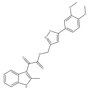 (5-(3,4-dimethoxyphenyl)isoxazol-3-yl)methyl 2-(2-methyl-1H-indol-3-yl)-2-oxoacetate Structure