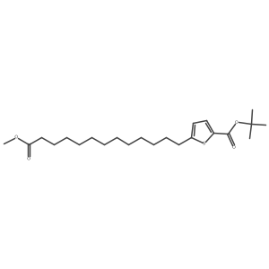 5-(12-Methoxycarbonyl-dodecyl)-thiophene-2-carboxylic acid tert-butyl ester Structure