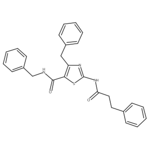 N,4-Dibenzyl-2-(3-phenylpropanamido)thiazole-5-carboxamide Structure