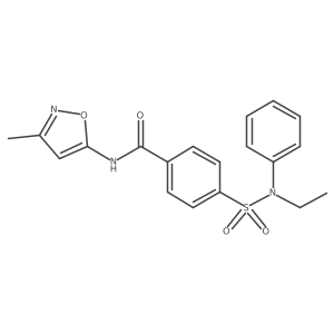 4-[ethyl(phenyl)sulfamoyl]-N-(3-methyl-1,2-oxazol-5-yl)benzamide结构式