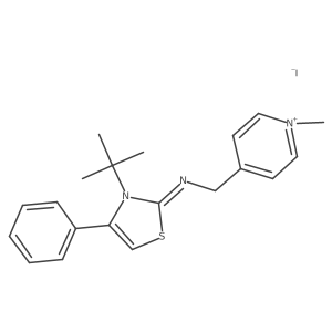 4-({[3-(tert-butyl)-4-phenyl-1,3-thiazol-2(3H)-yliden]amino}methyl)-1-methylpyridinium iodide结构式