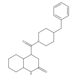 4-(4-benzylpiperidine-1-carbonyl)-3,4,4a,5,6,7,8,8a-octahydro-1H-quinolin-2-one结构式
