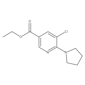 Ethyl 5-chloro-6-(1-pyrrolidinyl)-3-pyridinecarboxylate Structure