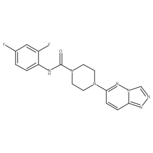4-([1,2,4]triazolo[4,3-b]pyridazin-6-yl)-N-(2,4-difluorophenyl)piperazine-1-carboxamide结构式