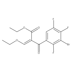 Ethyl 2-(3-bromo-2,4,5-trifluorobenzoyl)-3-ethoxyacrylate结构式